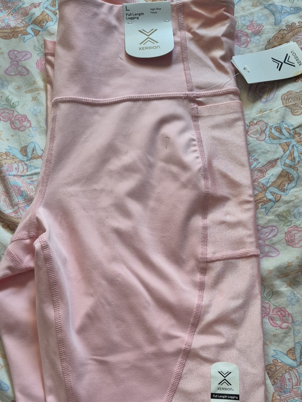Xersion Light Pink High-Rise Full-Length Leggings